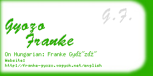 gyozo franke business card